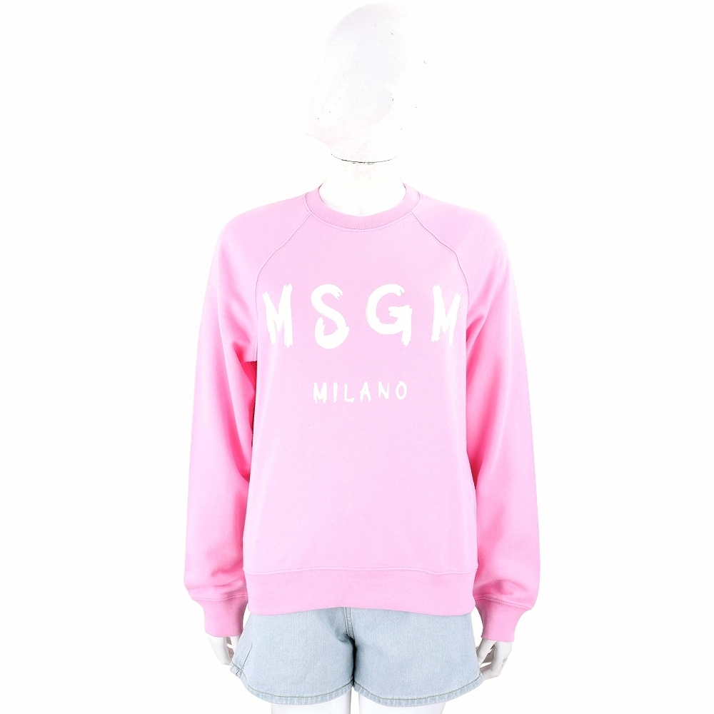 MSGM 品牌字母刷毛/毛圈襯裡運動衫 大學T-多款可選 (毛圈襯裡粉色)