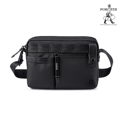 PORTER INTERNATIONAL - 自信經典NEW HEAT斜背包 - 全黑