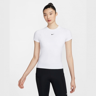 NIKE 上衣 女款 短袖上衣 運動 AS W NK PRO DF SS BASELAYER 白 FV7843-100