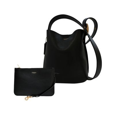 COACH 專櫃款BLEECKER 21 黑色水桶包