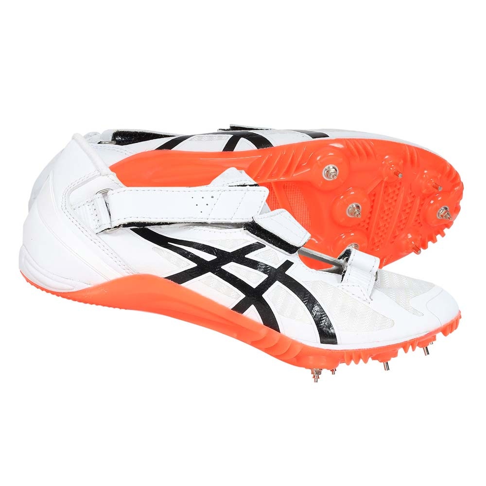 ASICS CYBERBLADE 16 男女田徑釘鞋-短距離1093A134-100 白黑亮橘| 其他