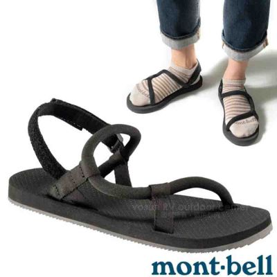 【MONT-BELL 日本】 LOCK-ON 自動調校織帶涼鞋.拖鞋/防滑鞋床.後跟可調.EVA鞋底/ 1129475 BK 黑
