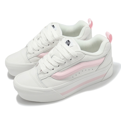 Vans 休閒鞋 Knu Stack 男鞋 女鞋 白 粉紅 厚底 厚鞋舌 寬鞋帶 小白鞋 VN000CP6YL7