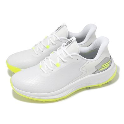 Skechers 高爾夫球鞋 Go Golf Blade GF-Slip-lns 男鞋 防水 白 黃 緩震 214090WYL
