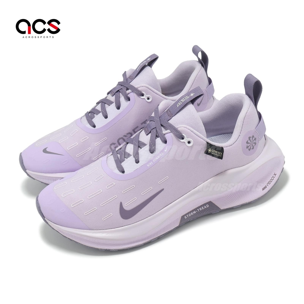 Nike 防水慢跑鞋Wmns Reactx Infinity Run 4 GTX 女鞋紫緩震運動鞋
