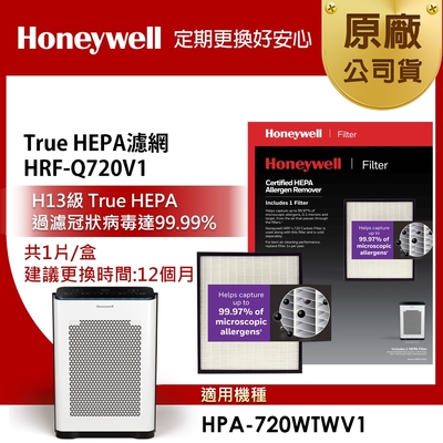 美國Honeywell H13 HEPA濾網 HRF-Q720V1 (適用HPA720WTW/HPA720WTWV1)
