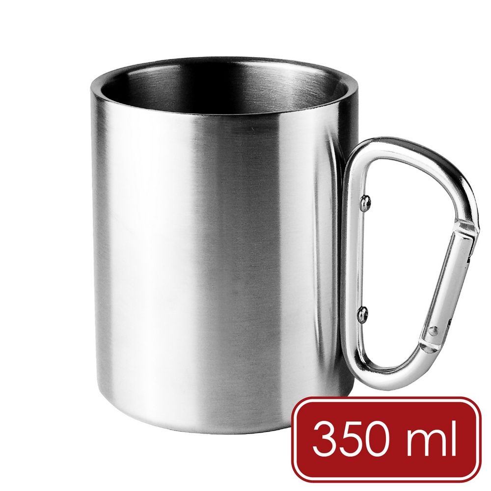 ibili》西班牙登山扣不鏽鋼馬克杯-350ml-- 水杯茶杯咖啡杯露營杯不銹鋼