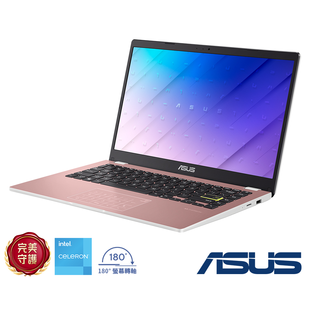 ASUS E410KA 14吋筆電(N4500/4GB/128G_eMMC/玫瑰金/Win11 Home(S