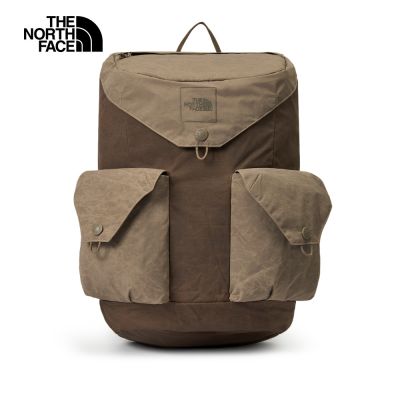【The North Face 官方旗艦】 北面男女款棕色大容量休閒後背包｜8EERDHI 筆電包/登山包