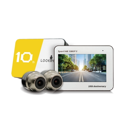 【LOOKING錄得清】SPORT168 II 十周年紀念款 前後雙錄FHD 1080P 贈32G記憶卡 機車行車記錄器