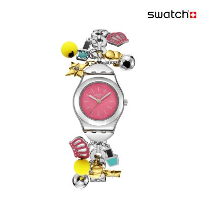 Swatch THE CHARM OF MOM 金屬手錶/女錶/瑞士製造 YSZ101G (25mm)