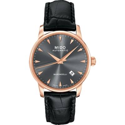 MIDO 美度 官方授權 Baroncelli 尊爵大三針機械錶 開學換新季 送禮推薦-38mmM86003134