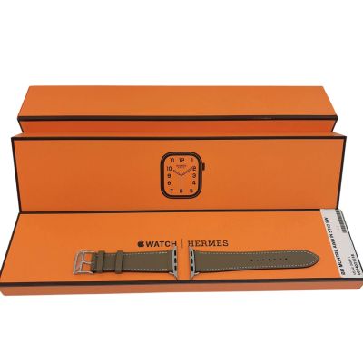HERMES 愛馬仕APPLE WATCH  S11手錶TITANE WW(42MM)大象灰