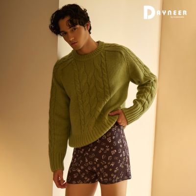 DAYNEER 印花寬鬆四角男內褲 M-XXL(黑)
