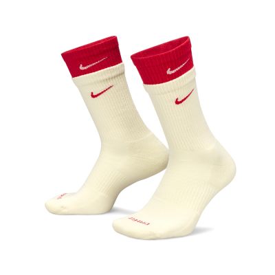 Nike 休閒長襪 Everyday Plus Cushioned Crew 米紅 中筒 DD2795-113