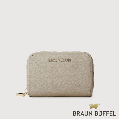 【BRAUN BUFFEL 德國小金牛】台灣總代理 妮娜-A 零錢包-沙丘色/BF883-124-MDT