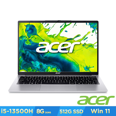 Acer 宏碁 Aspire Lite AL14-71P-53T3 14吋筆電(i5-13500H/8GB/512GB/Win11)