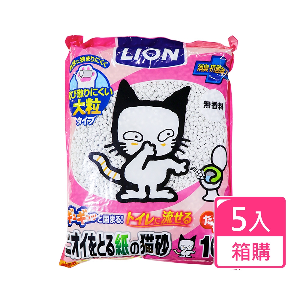 日本LION 大顆粒除臭貓砂/紙砂 10L 箱購