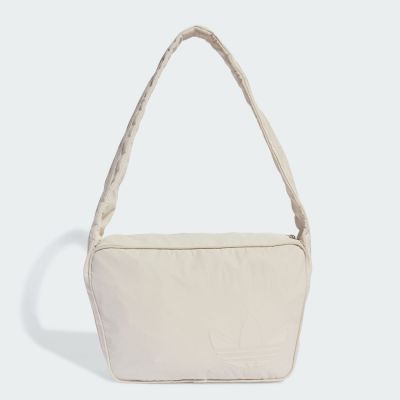 ADIDAS 愛迪達 阿迪達斯 ORIGINALS 三葉草 男 女 側背包-米色系-BOWLING BAG CB-JL5965