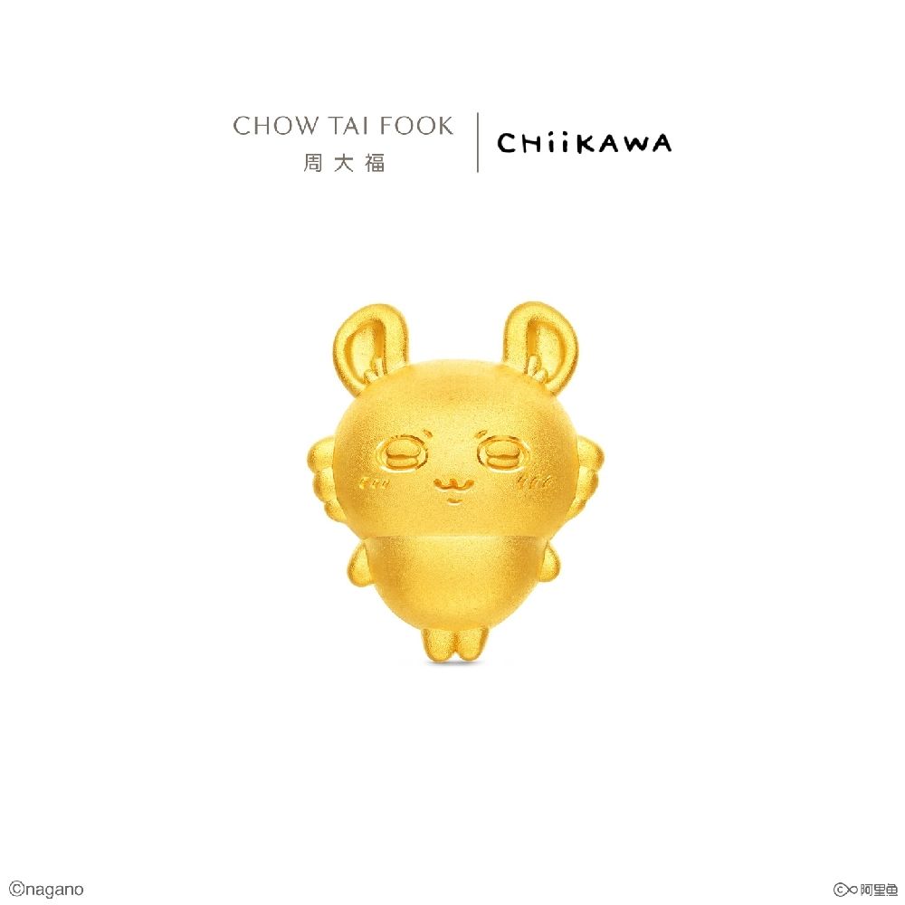 周大福 chiikawa聯名 小桃鼠轉運珠 黃金串珠配繩(新角色華麗登場)