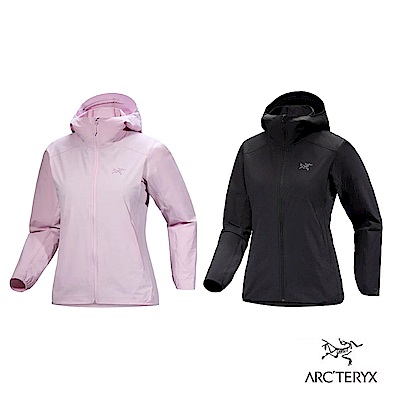 【ARCTERYX 始祖鳥】兩色任選 女 Gamma Lightweight 超輕4D彈性薄軟殼耐磨連帽防風外套/夾克/高度透氣/適登山健行旅行 幻彩粉/黑
