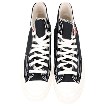 川久保玲 COMME des GARCONS PLAY x Converse聯名 大眼愛心印花黑色高筒帆布休閒鞋(男女通用) | 精品服飾 ...