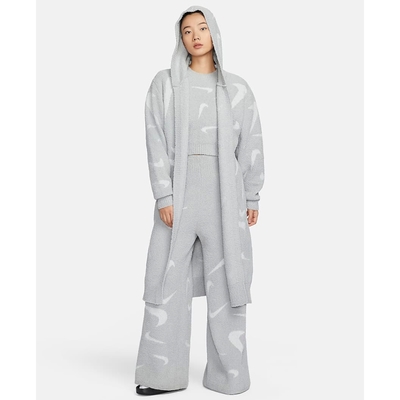 NIKE AS W NSW COZY LOGO AOJ KNIT CA 女針織外套-灰-FD4283077