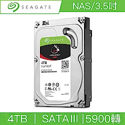 Seagate希捷IronWolf 4TB 3.5吋SATAIII 5900轉NAS專用碟(ST4000VN008