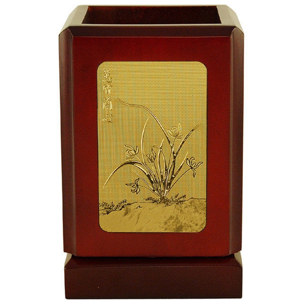 銅器 梅蘭竹菊筆筒 筆筒 文房 置物 装飾品 工芸品 美術品