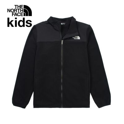 【The North Face 官方旗艦】 北面兒童黑色保暖抓絨外套｜8DU5JK3