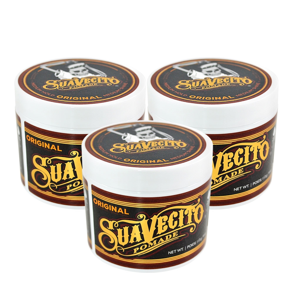 美國 SuaVecito 經典款水洗式髮油 113g 超值三入組 Original Pomade 總代理公司貨