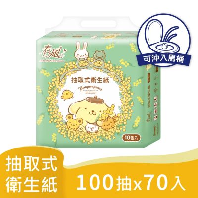 春風 布丁狗-抽取式衛生紙 100抽X10包X7串