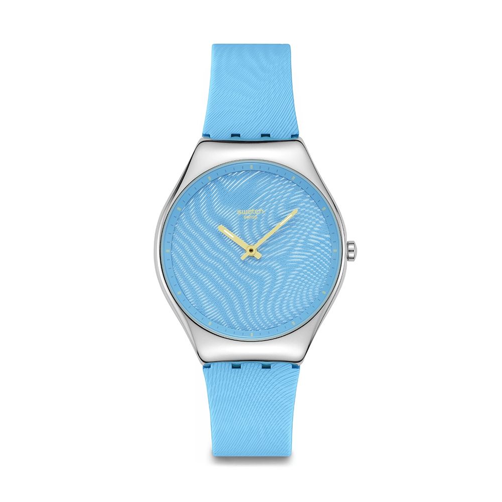 Swatch IRIDESCENTLY BLUE 金屬手錶/超薄手錶/男錶/女錶/瑞士製造 SYXS164 (38mm)