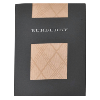 BURBERRY 巴寶莉 經典品牌斜菱格紋閃亮花紋褲襪(膚色系)
