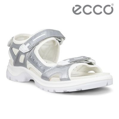 ECCO OFFROAD 越野經典戶外運動涼鞋 女鞋 銀色/白色