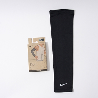 Nike 輕量跑步臂套2.0 黑銀一雙入 防曬 反光 DRI-FIT 慢跑 袖套 N1004268042LX