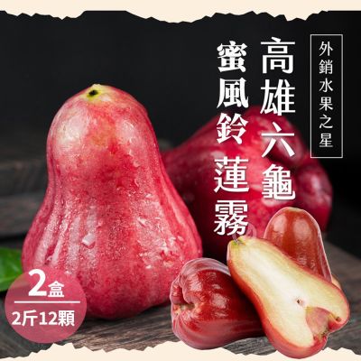 【初品果】高雄六龜蜜風鈴蓮霧禮盒2斤12顆x2盒