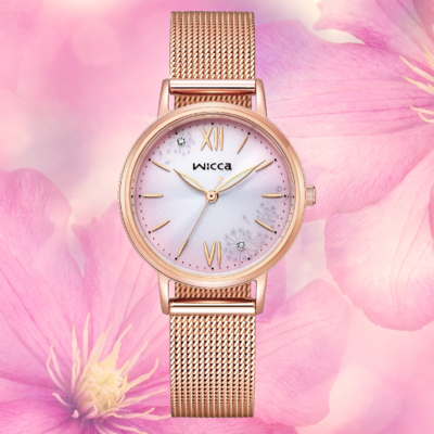 CITIZEN 星辰錶 NEW WICCA 少女系列 KP5-166-97 臺灣限定蒲公英時尚腕錶 30.2mm