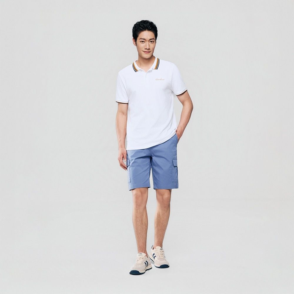 GIORDANO 男裝機能涼感工裝冰冰短褲【多色任選】 (61 颶風藍)