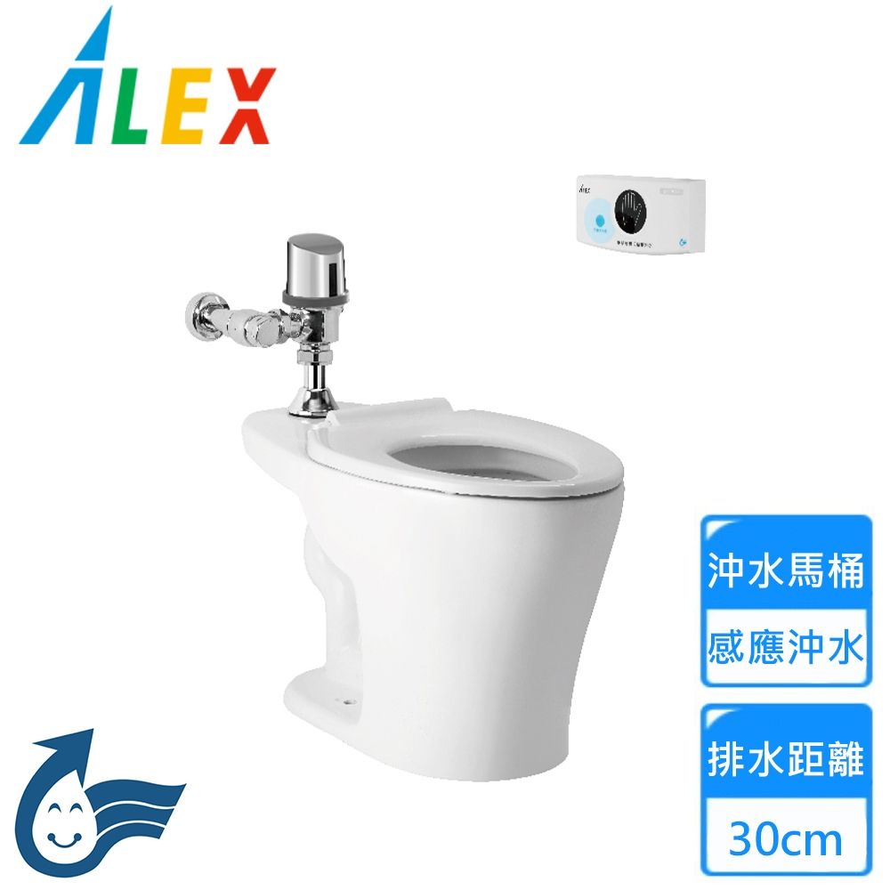 【Alex 電光】一段式省水馬桶 AC5383N-ER〈不含安裝〉 (白色)