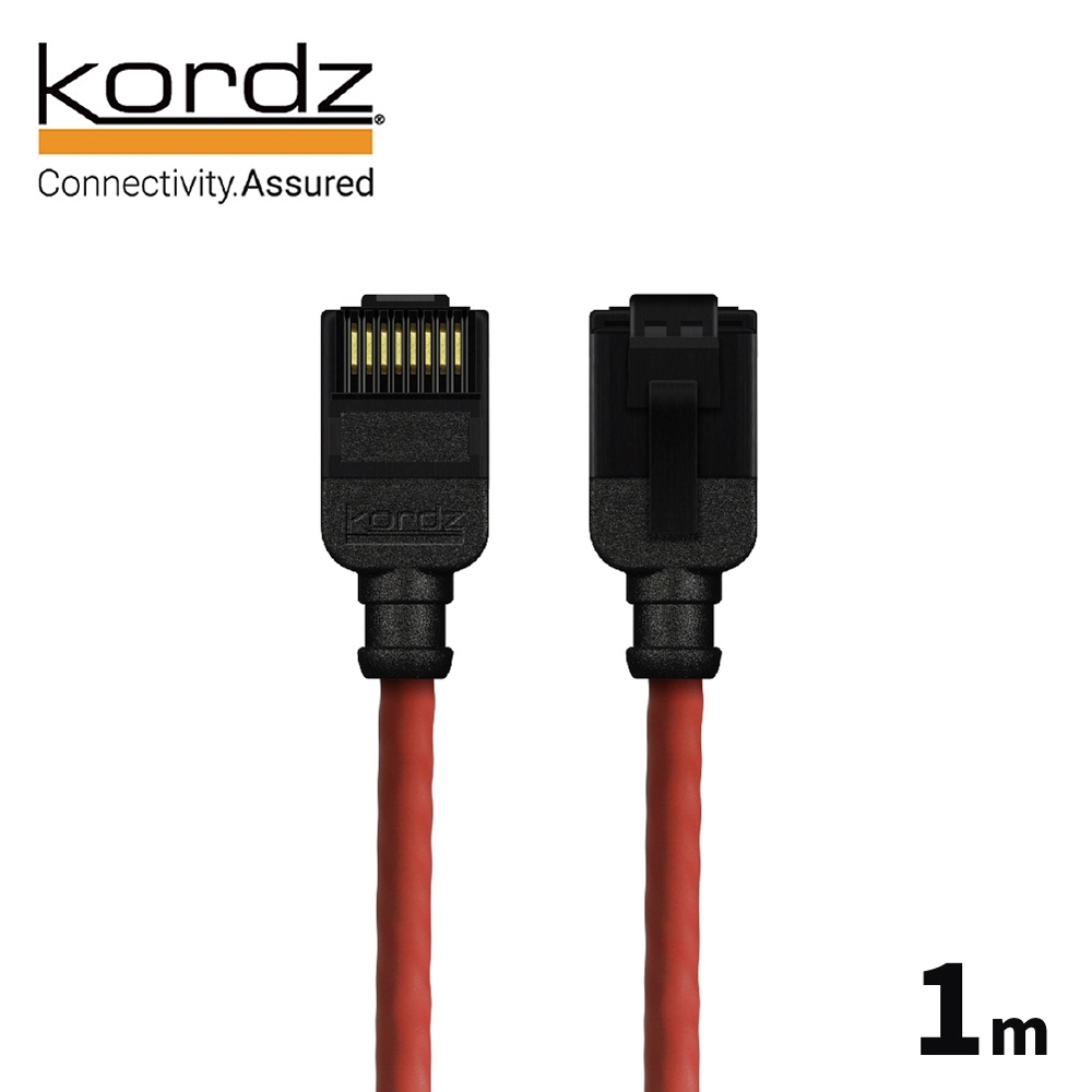 【Kordz】 PRO CAT6 28AWG 極細 高速 網路線 / 紅色 1 米