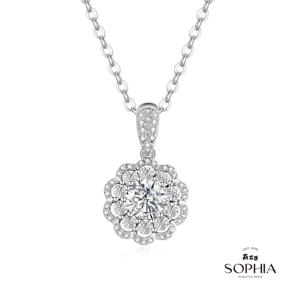 SOPHIA 蘇菲亞珠寶 - Calista卡莉絲塔IGI1.00克拉 D/VS1 PT950鉑金 鑽石項墜(培育鑽)