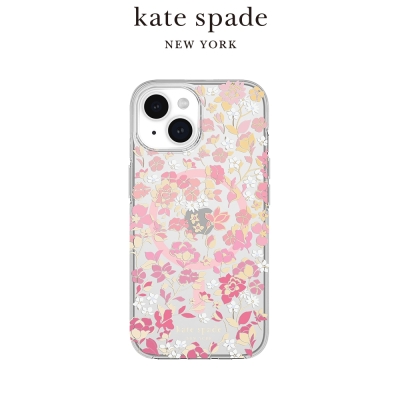 【kate spade】iPhone 15 MagSafe 精品手機殼 桃花紛飛
