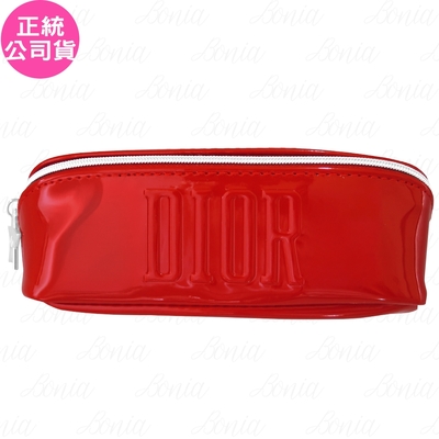Dior 迪奧 紅色漆皮化妝包(公司貨)