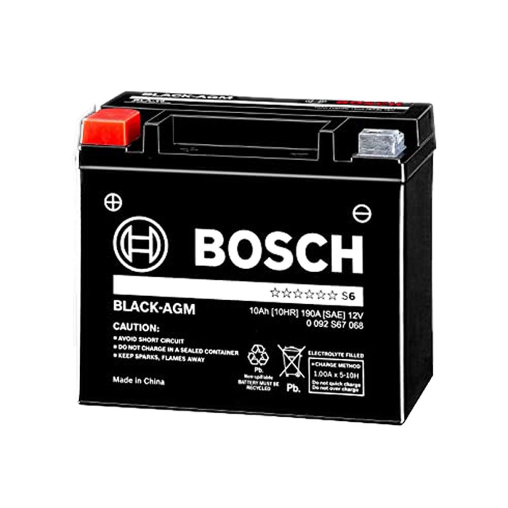 德國BOSCH 機車電池BLA10 AGM 機車12號電池適用YTX12-BS GTX12-BS MG12