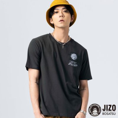 地藏小王 BLUE WAY – 仿箔發泡機械半臉短TEE(深灰)