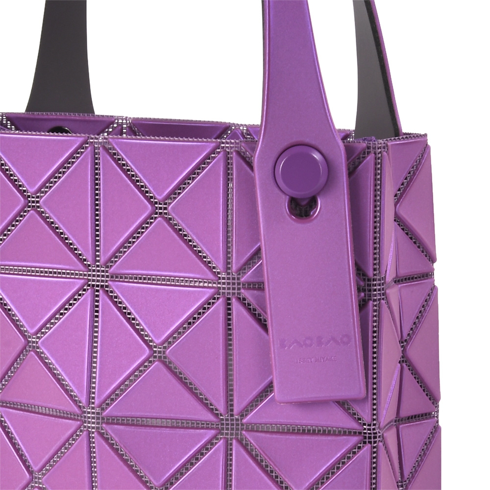 ISSEY MIYAKE 三宅一生BAOBAO PRISM PLUS 珠光霧面皮革方格4x5手提托特