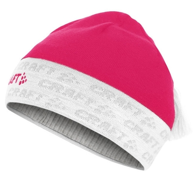 瑞典 Craft LOGO HAT 經典LOGO帽.彈性透氣保暖針織羊毛帽 桃紅