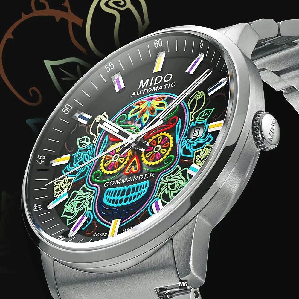 MIDO美度最新套組Commander Gradient Catrines香榭系列墨西哥亡靈節M6