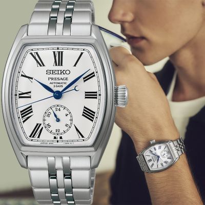 SEIKO 精工 Presage Craftsmanship 職人系列 三日鍊 酒桶型琺瑯機械錶 開學換新季 送禮推薦(SPB537J1/6R5H-00F0S) SK045